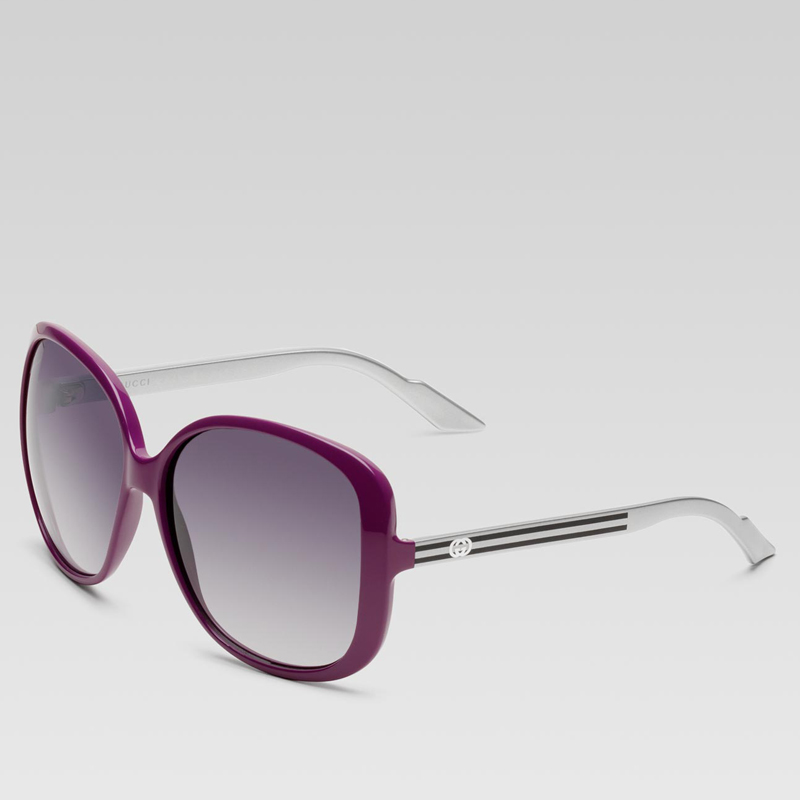 large square frame sunglasses with GG detail and s