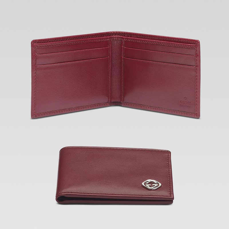 small bi-fold wallet with interlocking G detail