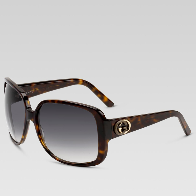 medium round frame sunglasses with GG detail on te