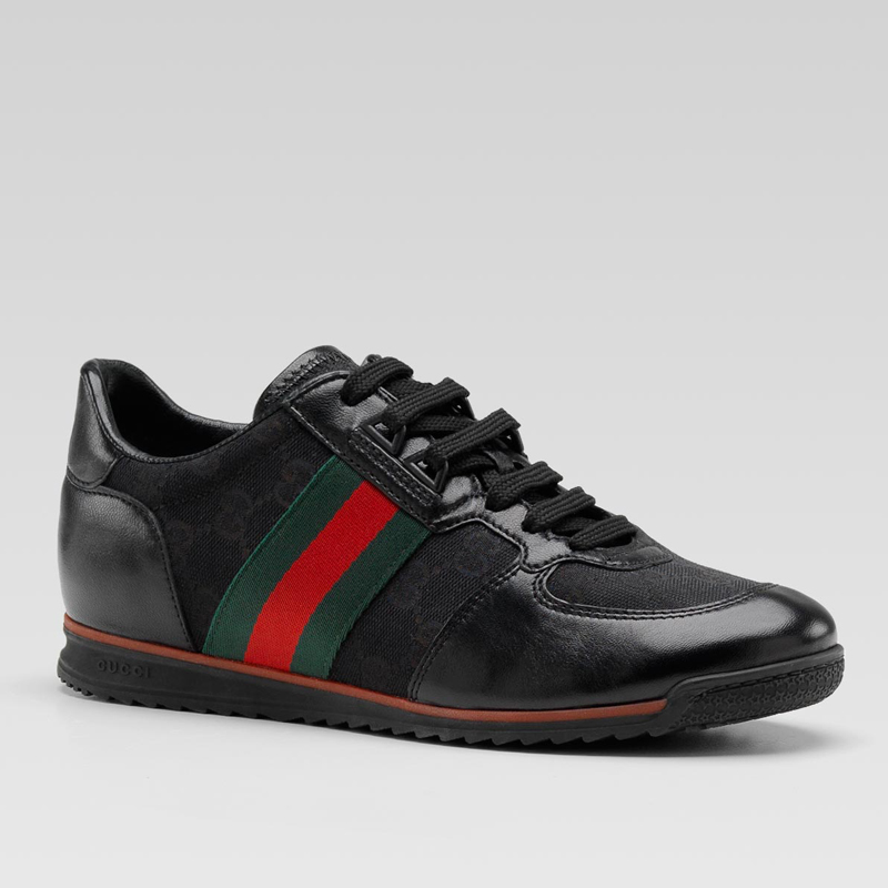 'SL73' lace-up sneaker with signature web, gucci l