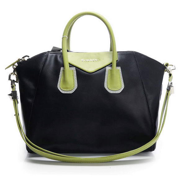 Givenchy Antigona Bag Claf Leather 9981 Black Green