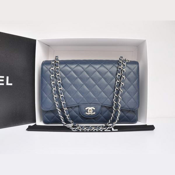 Chanel Original Caviar Leather Jumbo Flap Bag A47600 Blue