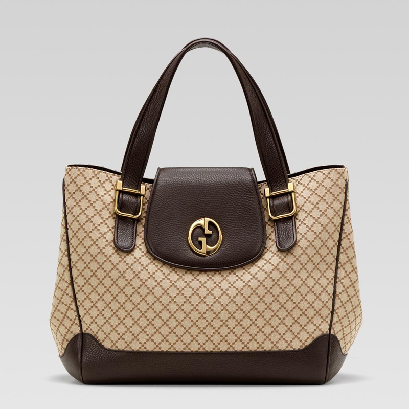 'gucci 1973' medium  tote with oval GG and buckle