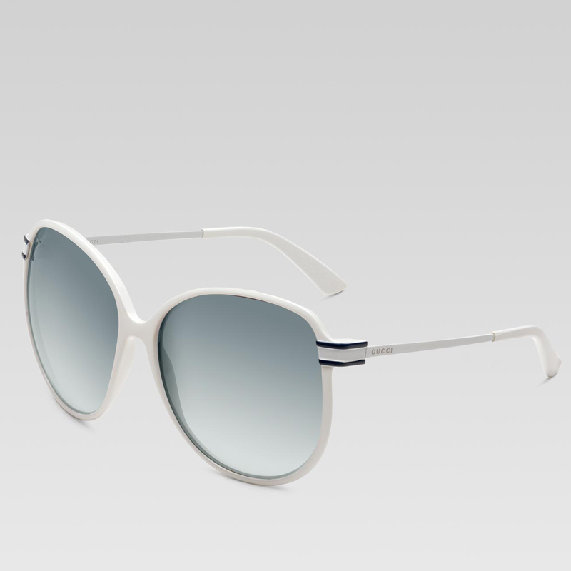 large round frame sunglasses with gucci logo and s