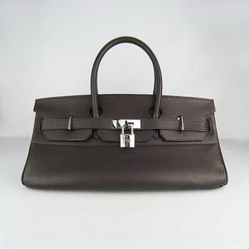 Hermes 42CM Dark Coffee(silver)