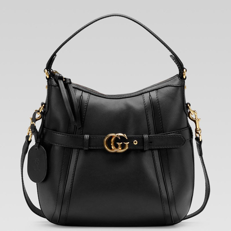 'GG running' medium hobo with leather belt and run