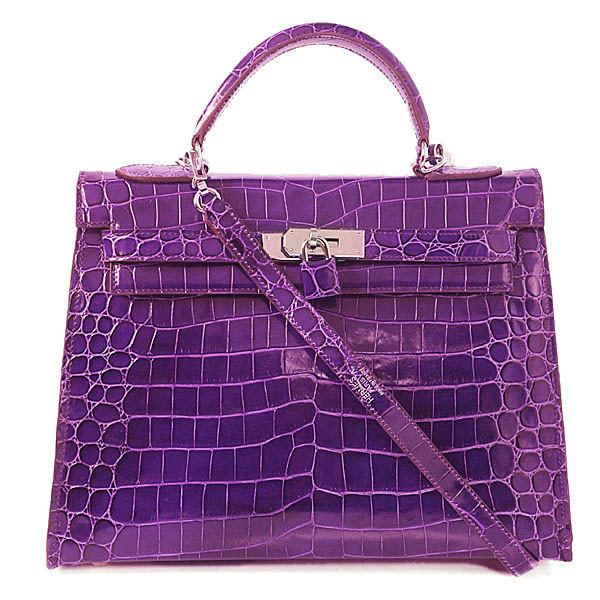 Hermes Birkin 35CM Crocodile leather in Light Purple with Silver hardware