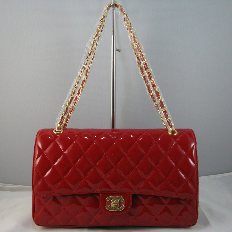 Chanel Red color with Gold chain