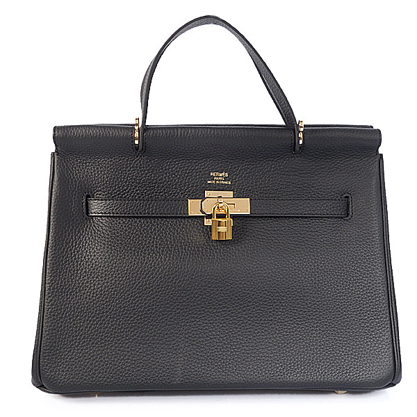 Hermes Spring Summer 2013 Shopping Bag H1046 in Black with Gold hardware