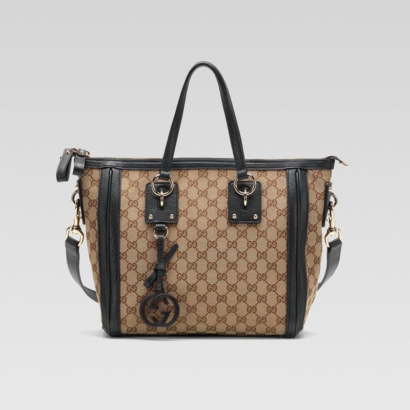 'gucci charm' medium top handle bag with leather G