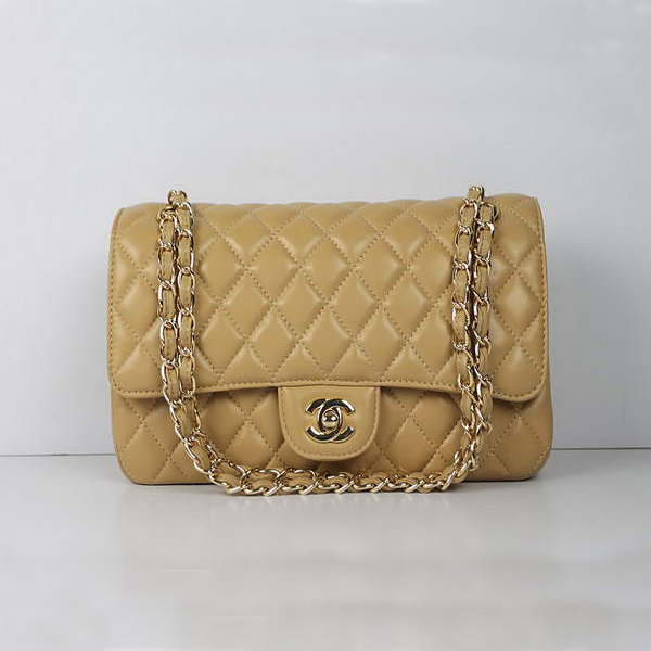 Chanel Lambskin Flap Bag A1112 Apricot Gold