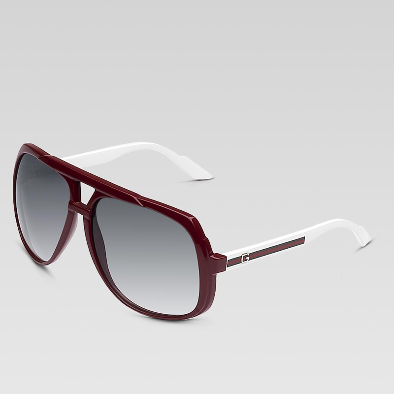 large aviator sunglasses with G detail and signatu