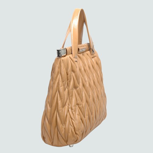 Miu Miu Matelasse Nappa Leather Tote Bags 90281 Wheat