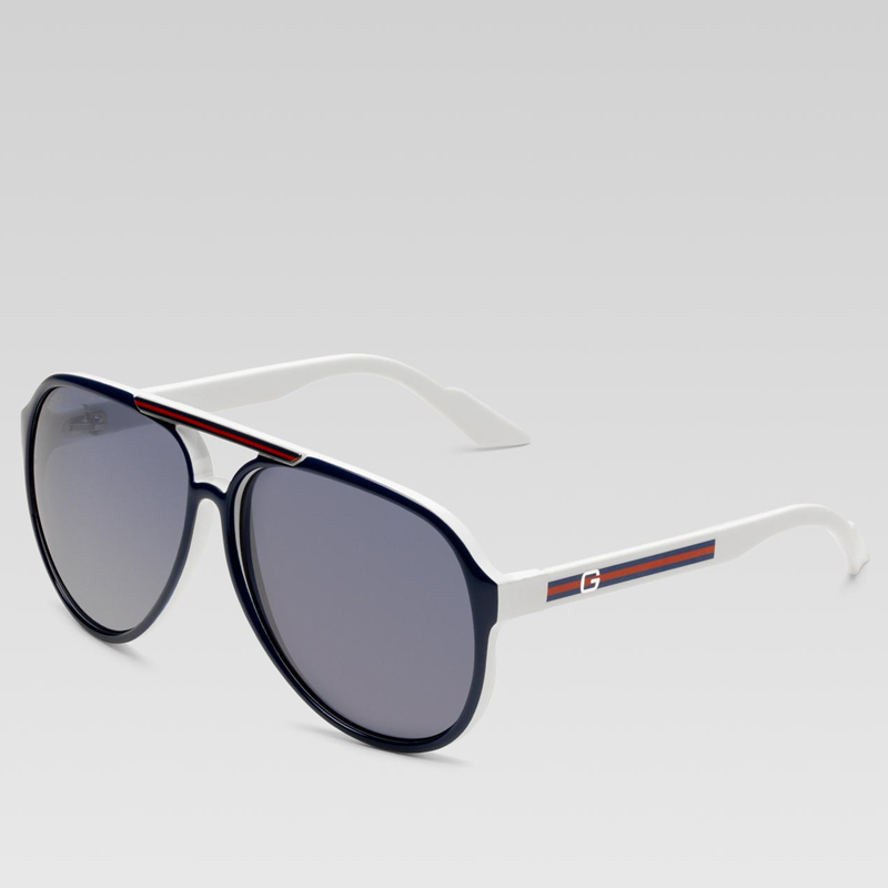 medium aviator sunglasses with G detail and signat