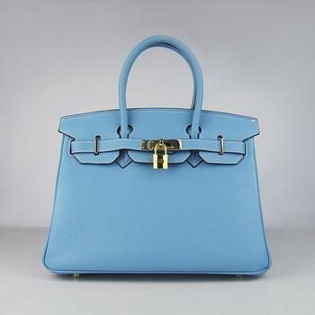 Birkin 30CM Light Blue (gold)