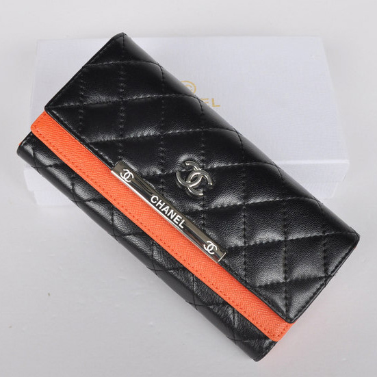 Chanel Wallet Sheepskin Leather A518 Orange