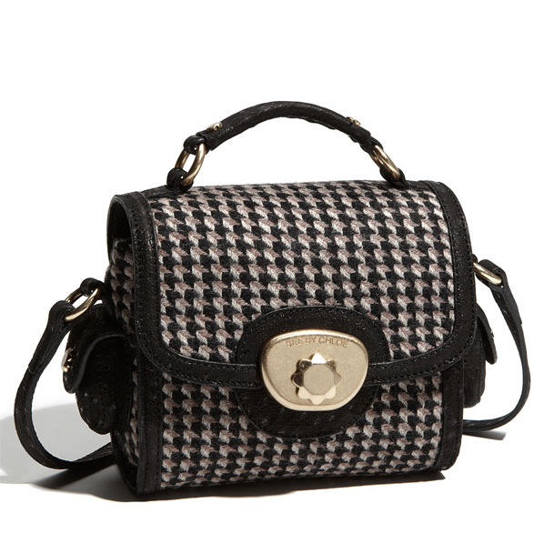 Chloe 'Carmen - Mini' Houndstooth Camera Bag