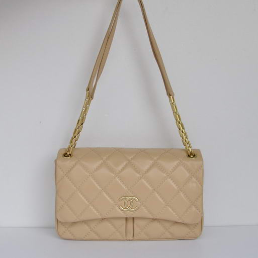 Chanel A50362 Apricot Sheepskin Leather Flap Bag