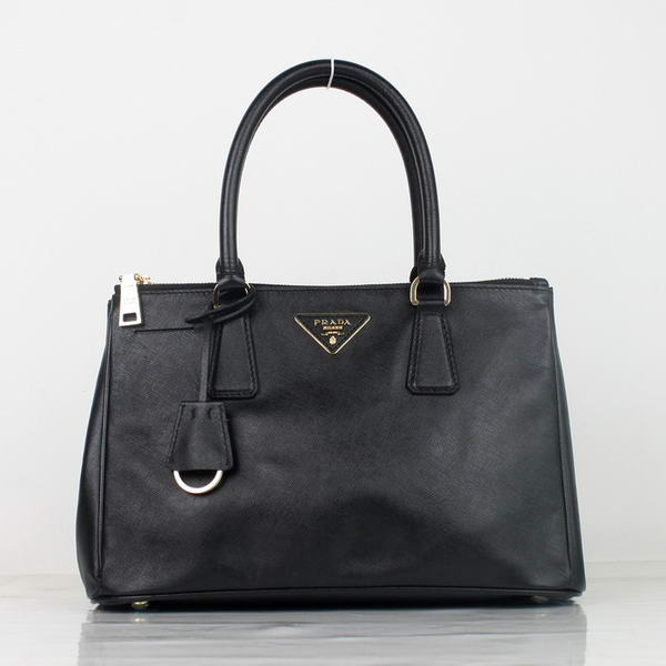 Prada Saffiano Calf Leather Totes BN1801 Black