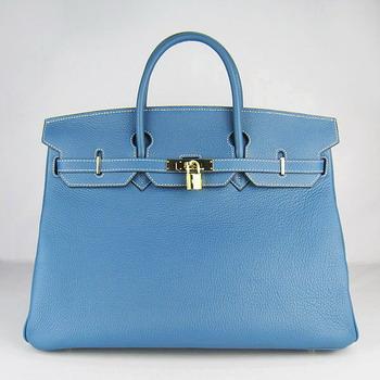 Hermes 40CM Middle Blue (gold)