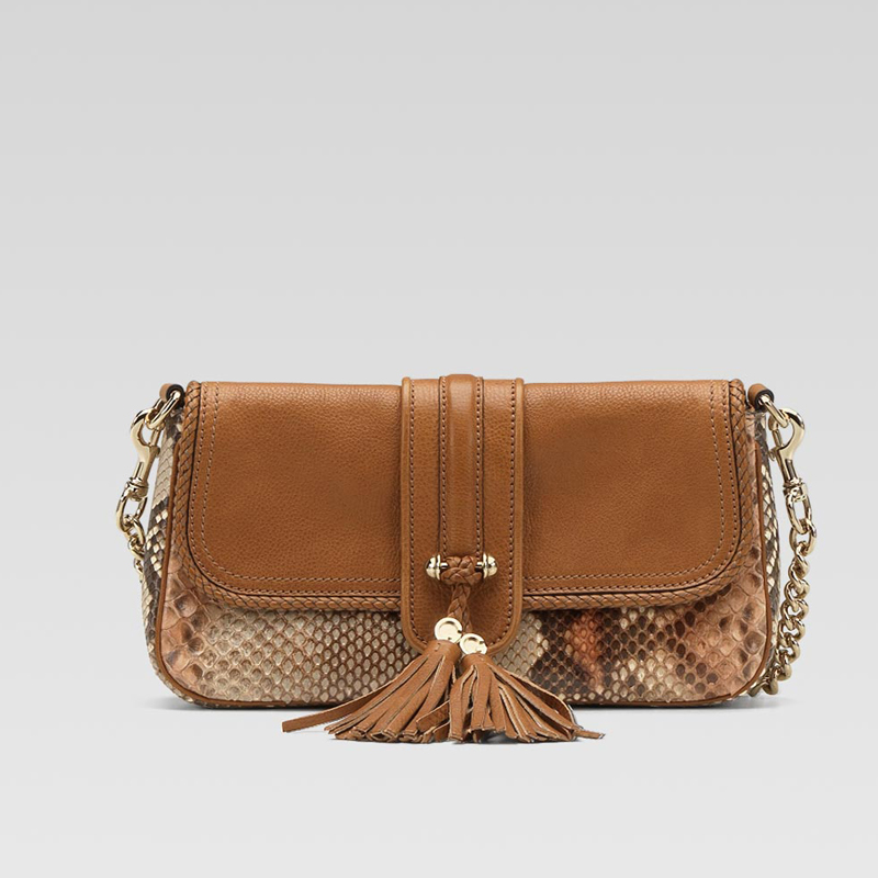 'marrakech' evening bag with woven leather trim an