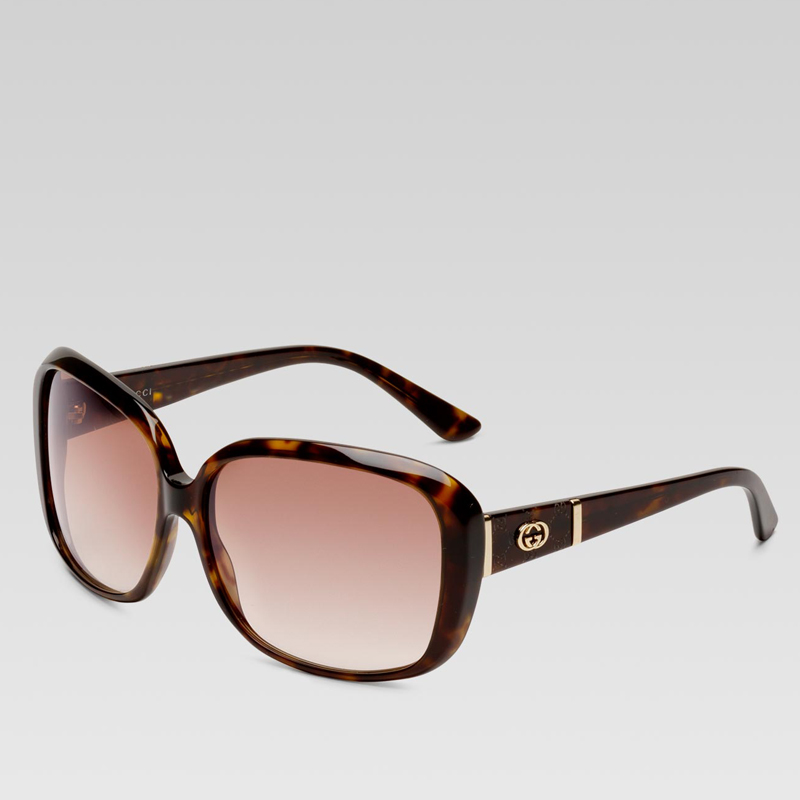 medium rectangle frame sunglasses with GG logo and