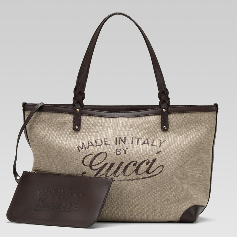 'gucci craft' medium tote with detachable pocket