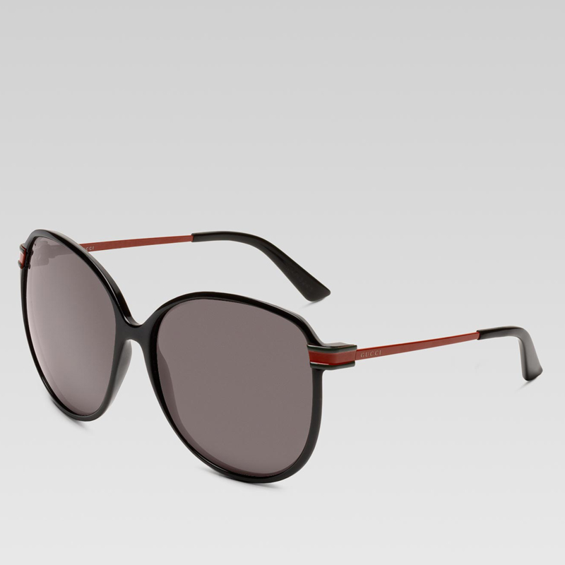 large round frame sunglasses with gucci logo and s