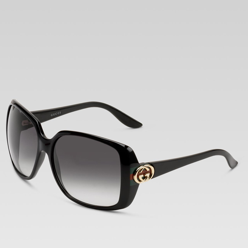 large square frame sunglasses with GG detail and s