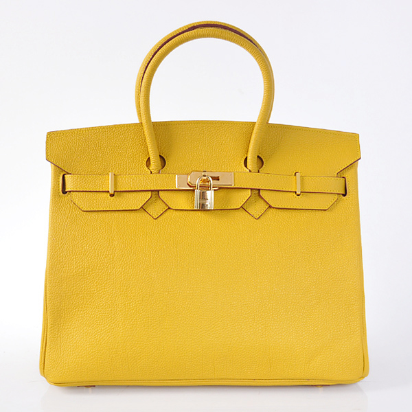 Hermes Birkin 35CM togo leather in Yellow with Gold hardware