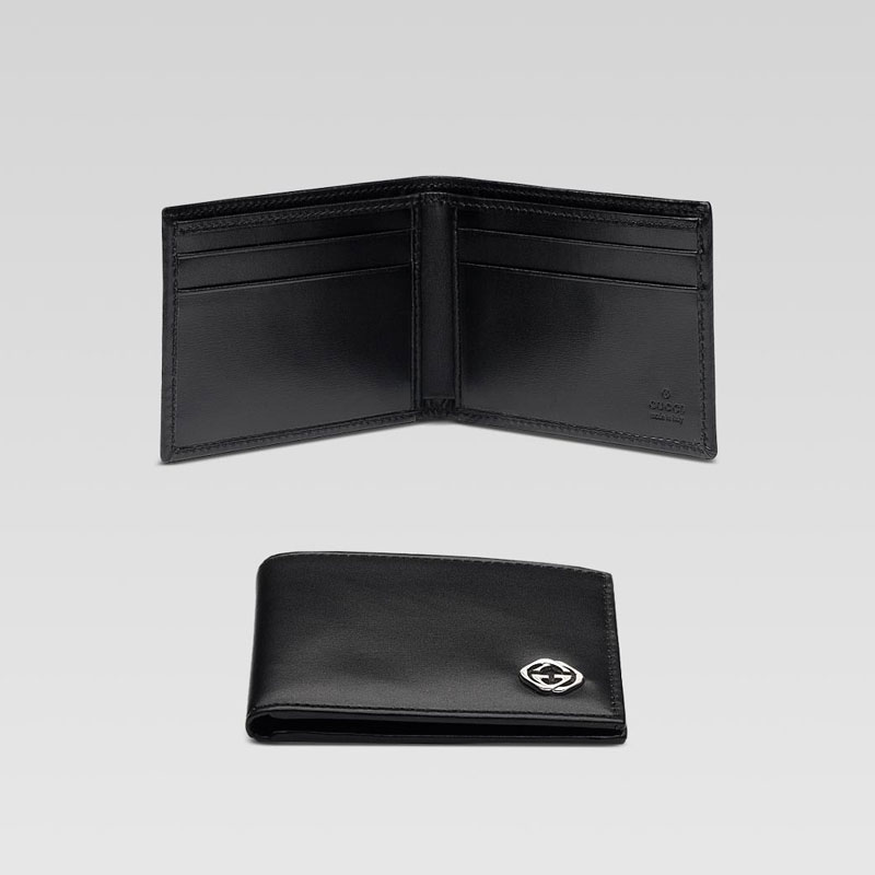 small bi-fold wallet with interlocking G detail