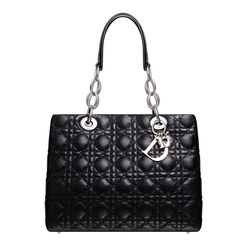 Black leather 'Dior Soft' shopping bag