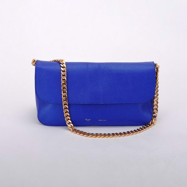 Celine Gourmette Small Bag in Ferrari Leather Royalblue