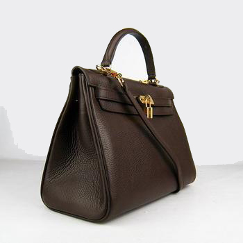 Hermes Kelly 32CM Dark Coffee(gold)