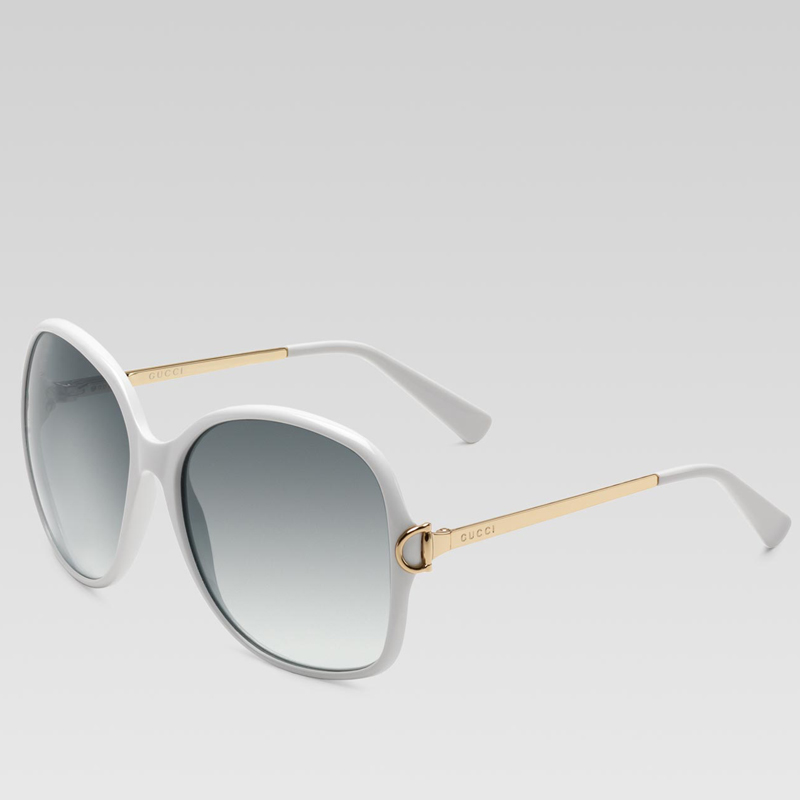 large square frame sunglasses with horsebit detail