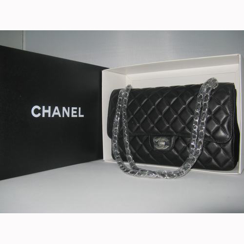 Chanel black color with Silver chain