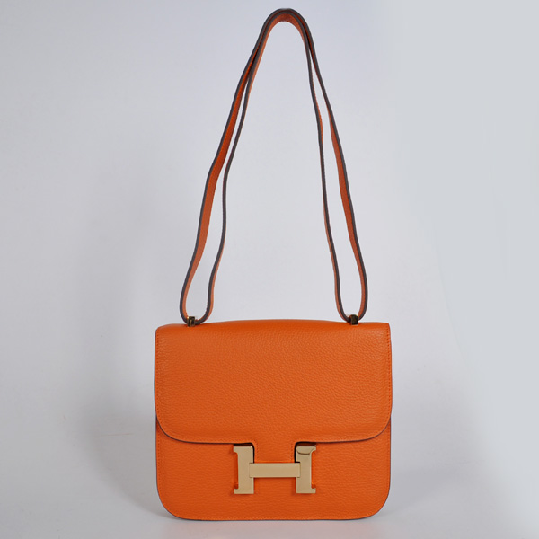 Hermes Constance Bag clemence leather in Orange with Gold hardware