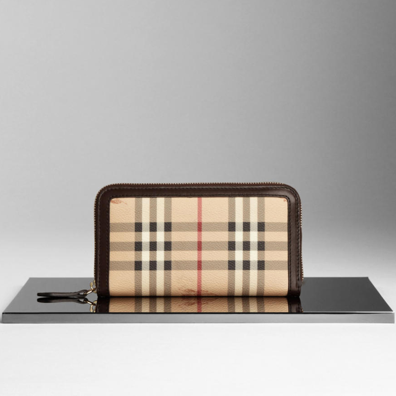 HAYMARKET CHECK ZIPAROUND WALLET