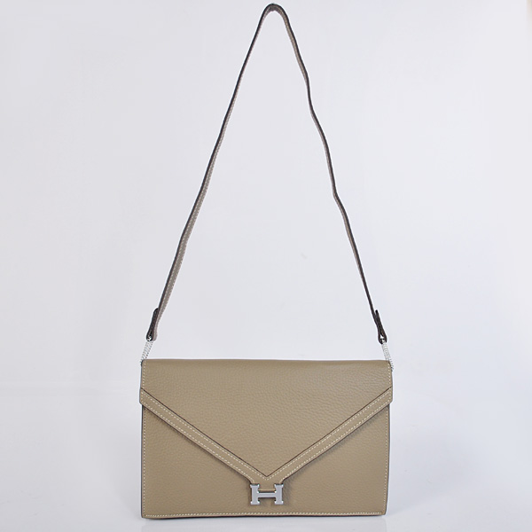 Hermes Liddy Bag clemence leather in Dark Grey with Silver hardware