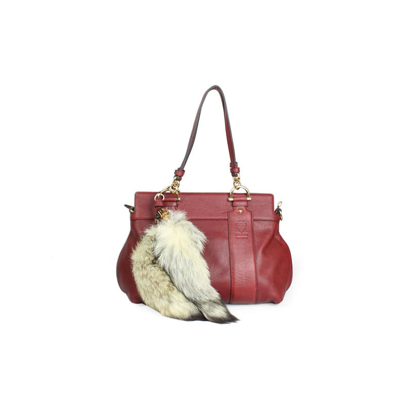 'smilla' medium top handle bag with removable fur