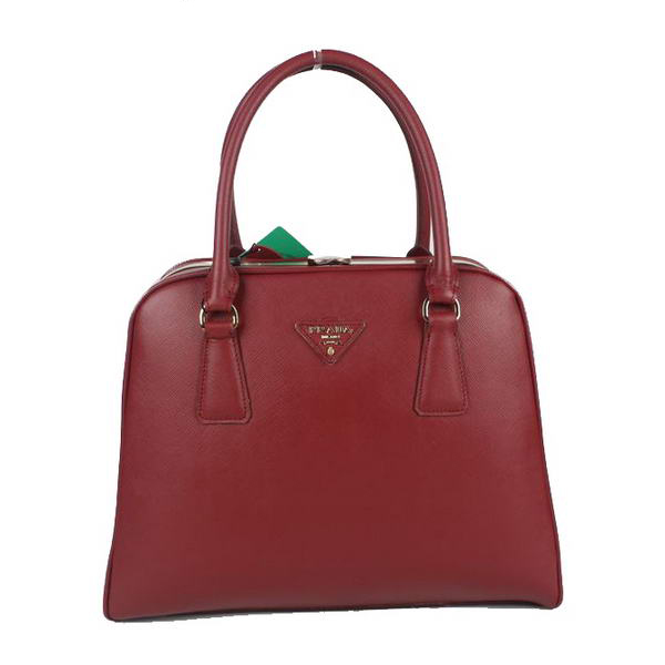 Prada Saffiano Leather Medium Tote Bag BL5018 Wine