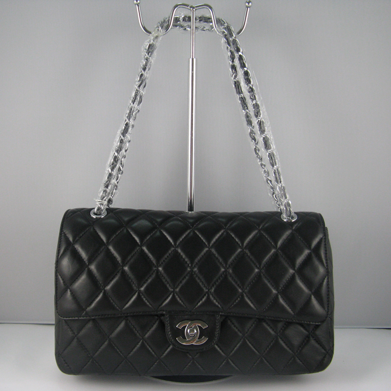 Chanel black color with Silver chain