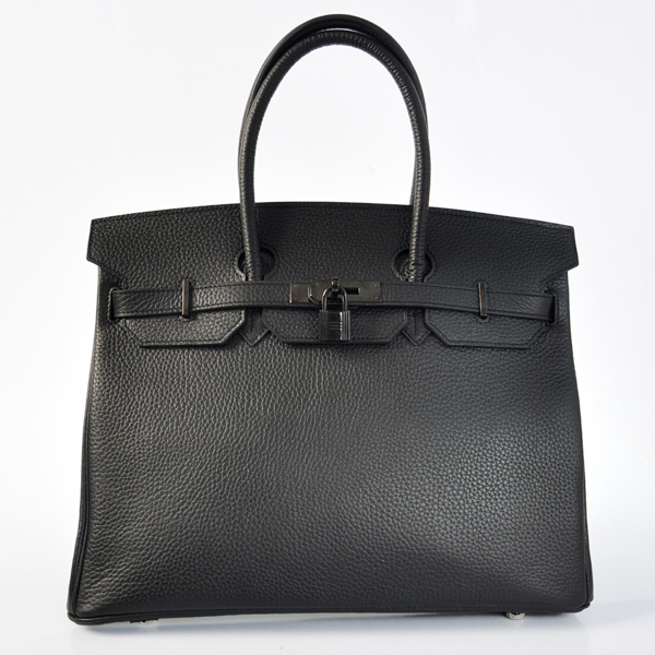 Hermes Birkin 35CM clemence leather in Black with Black hardware