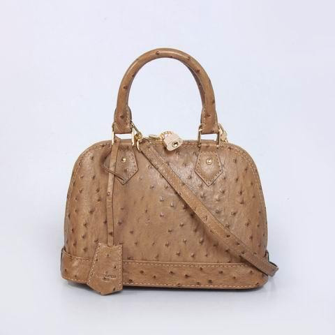 2013 Louis Vuitton Ostrich Leather Alma BB M91606 apricot