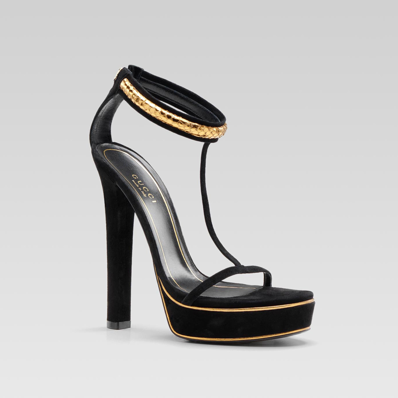 'leight' high heel platform t-strap sandal