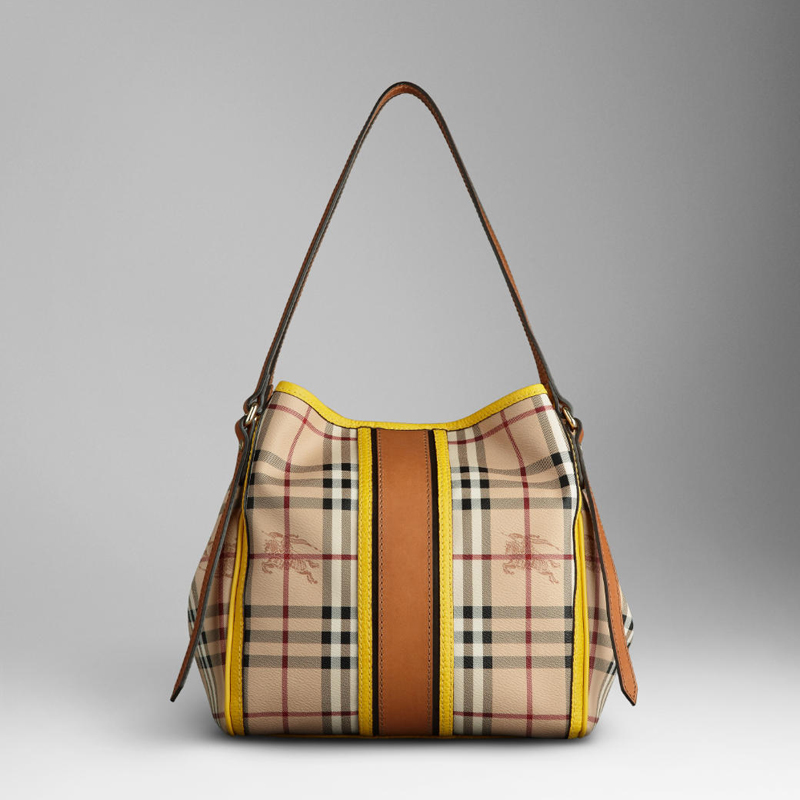 SMALL CANVAS CHECK TOTE