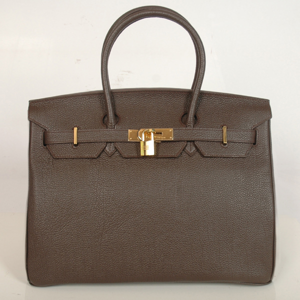 Hermes Birkin togo leather 35CM Dark Brown togo(Gold)