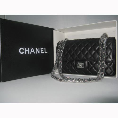 Chanel Black color with Silver chain