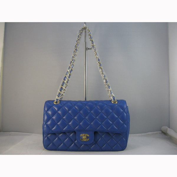 Chanel blue color with gold chain