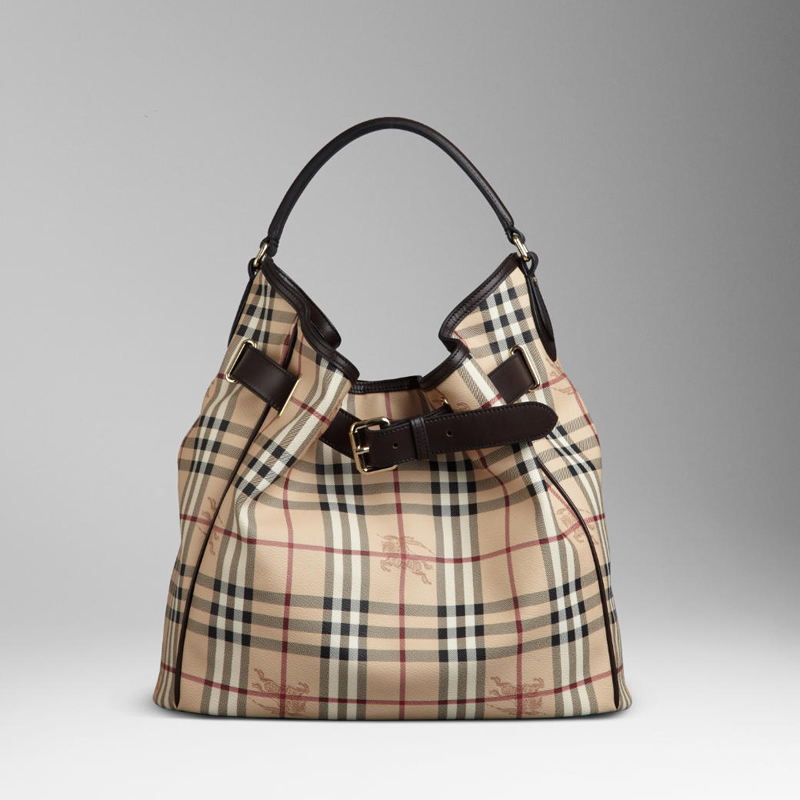 MEDIUM HAYMARKET CHECK BELTED HOBO